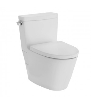 كرسي أفرنجي قطعة واحدة ابيض 30 سم S- Trap مع غطاء (SOFT CLOSE) تصريف تريندو - صناعة صيني TOTO - CW870EBT305